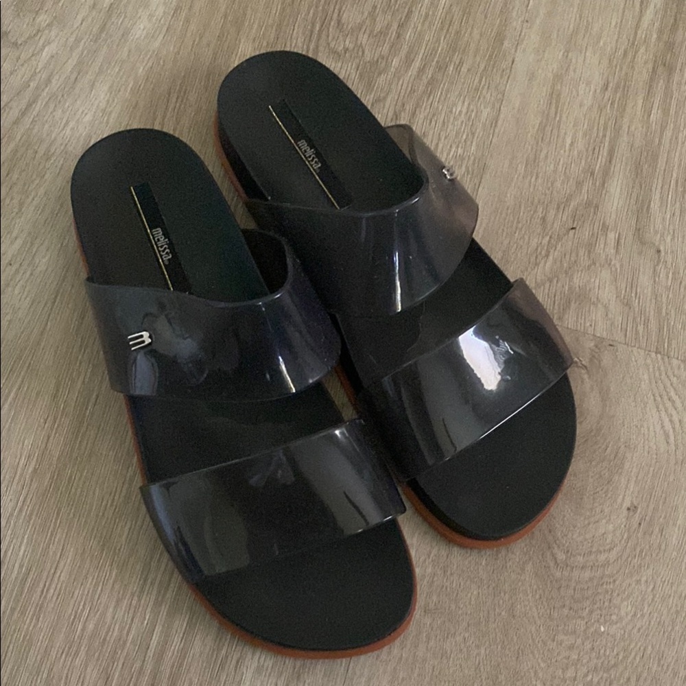 Melissa Black Slide Sandals